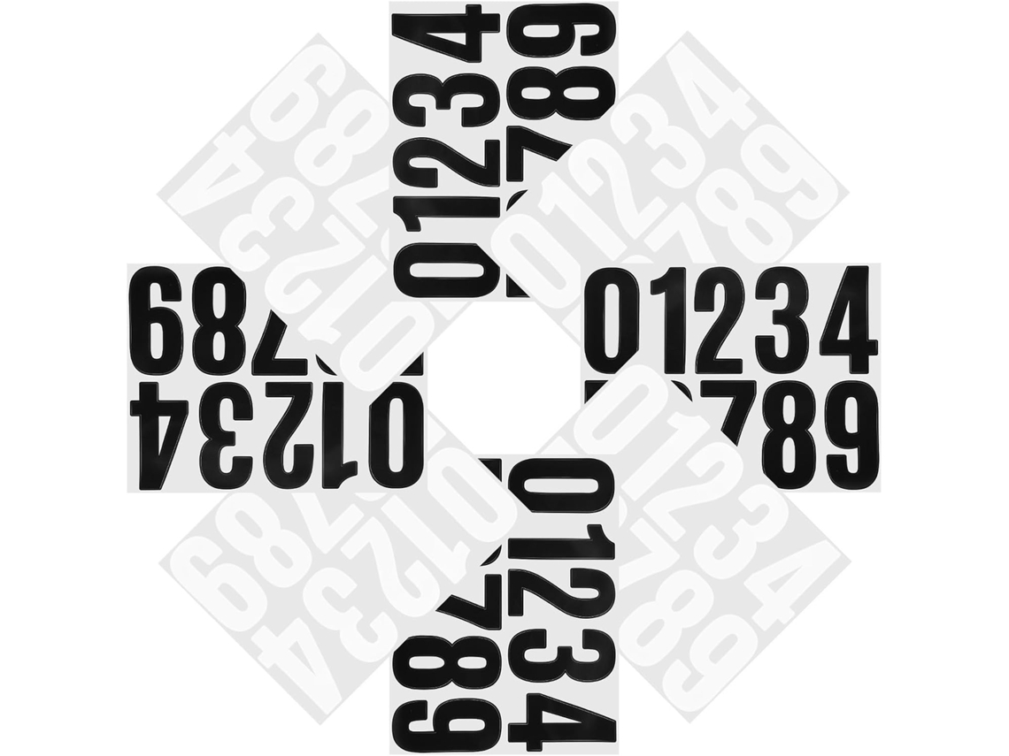 Adesivos Autocolantes Com Números Residenciais Em Papel Preto, 8 Folhas, Resistentes, Caixa De Correio E Porta