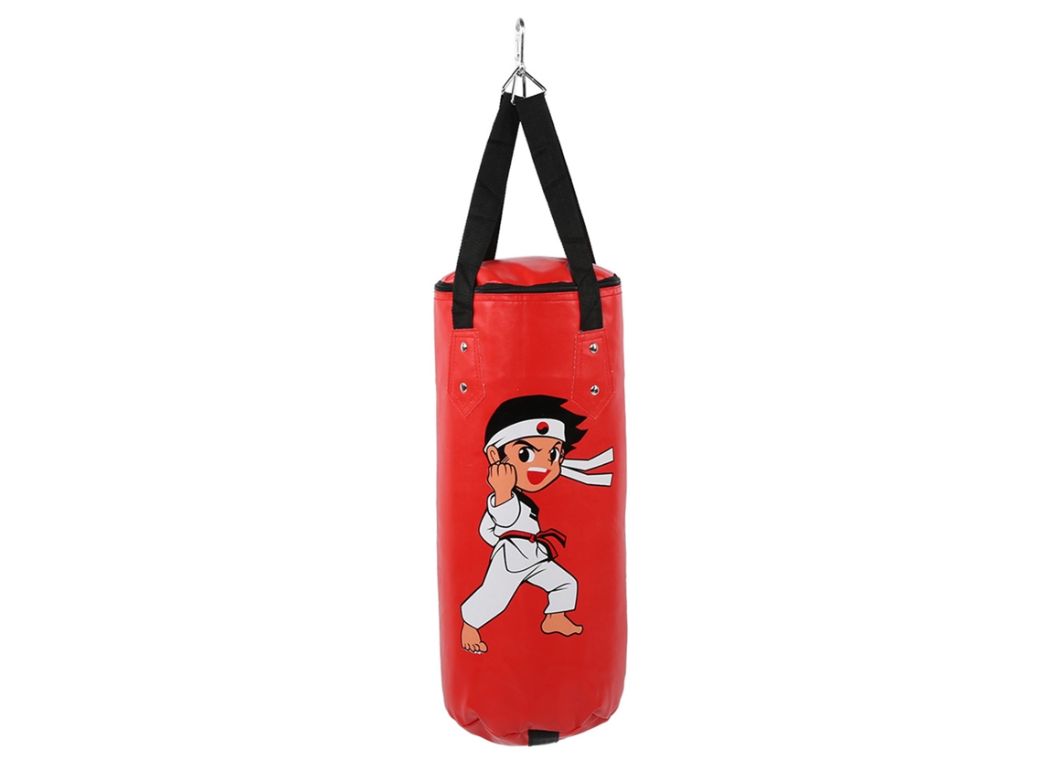 Bolsa de Areia para Boxe Infantil Suspensa Treinamento Sanda Muay Thai Equipamento 60cm Pu Vermelha | S/MARCA