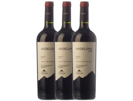 Vinho ANDELUNA Andeluna 1300 Malbec Mendoza Joven (0.75 L - 3 unidades)