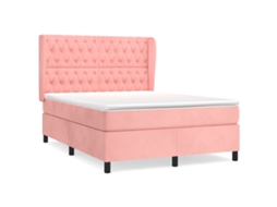 Box Spring Bed, Box Spring Beds Vidaxl Cor-de-rosa Veludo (140 X 200 Cm)