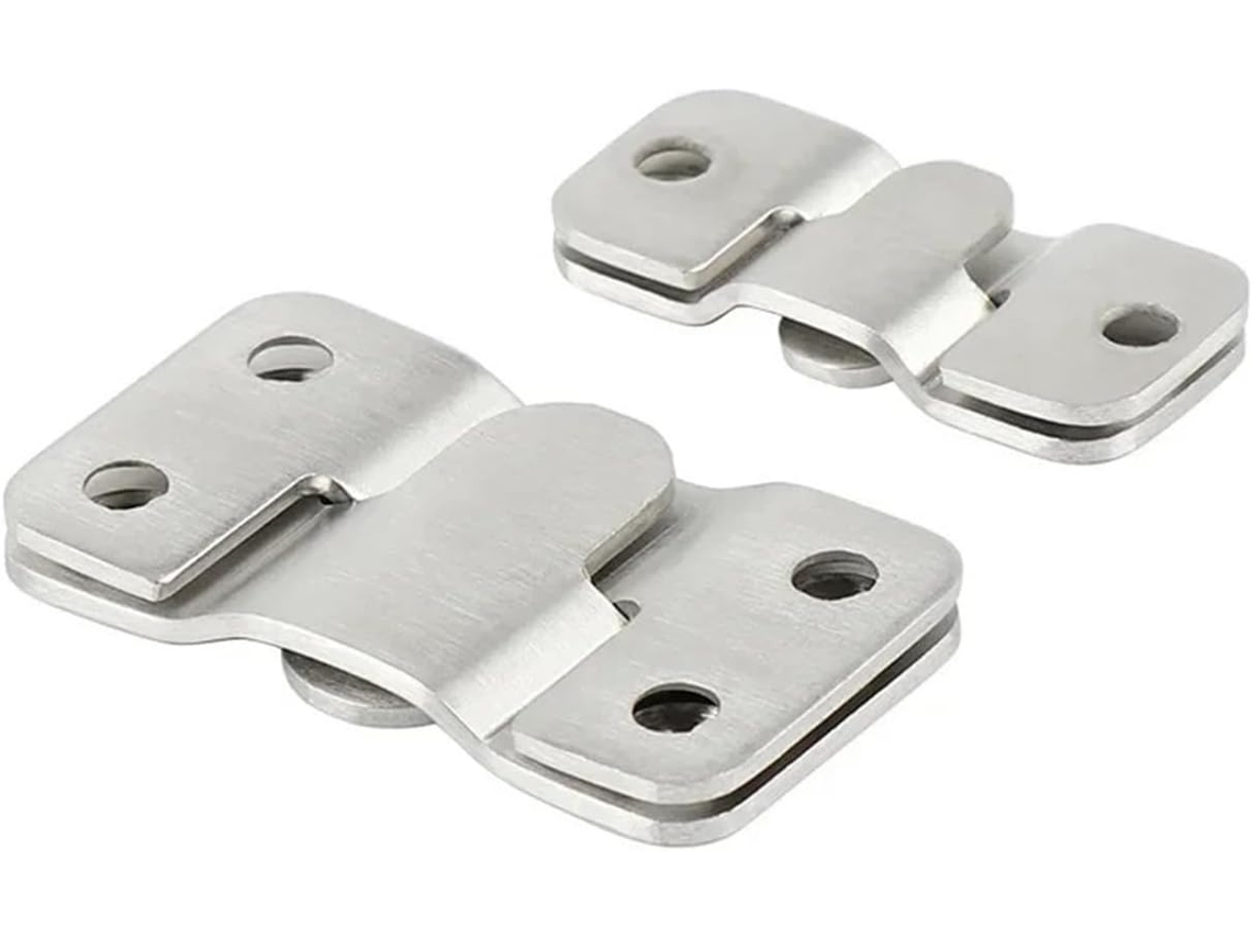 Conector de embutir para móveis em aço inoxidável, 8 ganchos de parede para moldura de exibição (54x30x2mm)