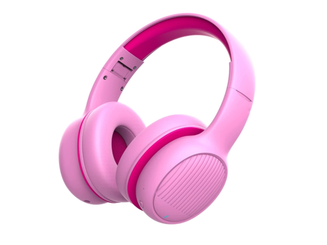 Fones Jogos Bluetooth Tws Crianças 85/94db Volume Limitado Rosa