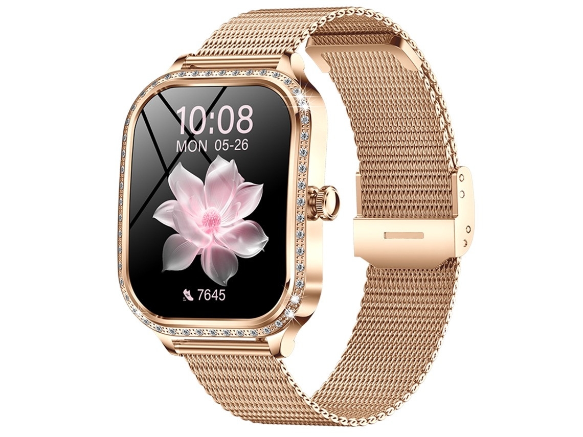 Smartwatch Mk88 Com Bluetooth E Design Moderno (ouro)