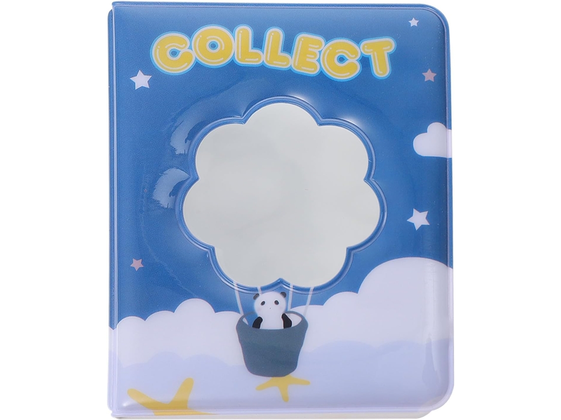 Álbum Fotos Panda Pvc 36 Design Moderno Adorável Resistente Rasgos Preservar Memórias Qualquer Momento Azul GOKOCO