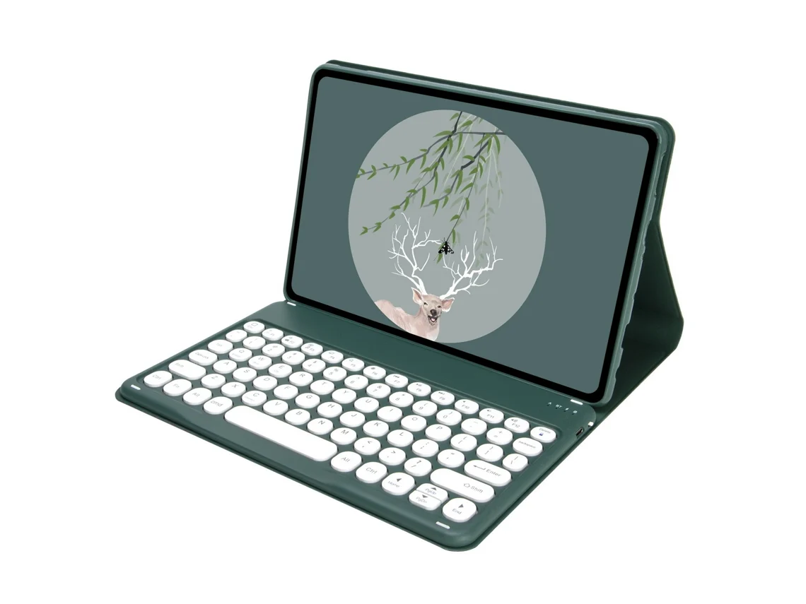 Capa Teclado Para Xiaomi Redmi Pad 10,6 Polegadas ,com Teclado Bluetooth (verde Escuro) Cuich (2022)