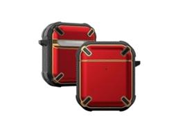 Fones De Ouvido Sem Fio À Prova De Choque King Kong Ares Tpu Capa Protetora Para Airpods 1/2 Vermelho