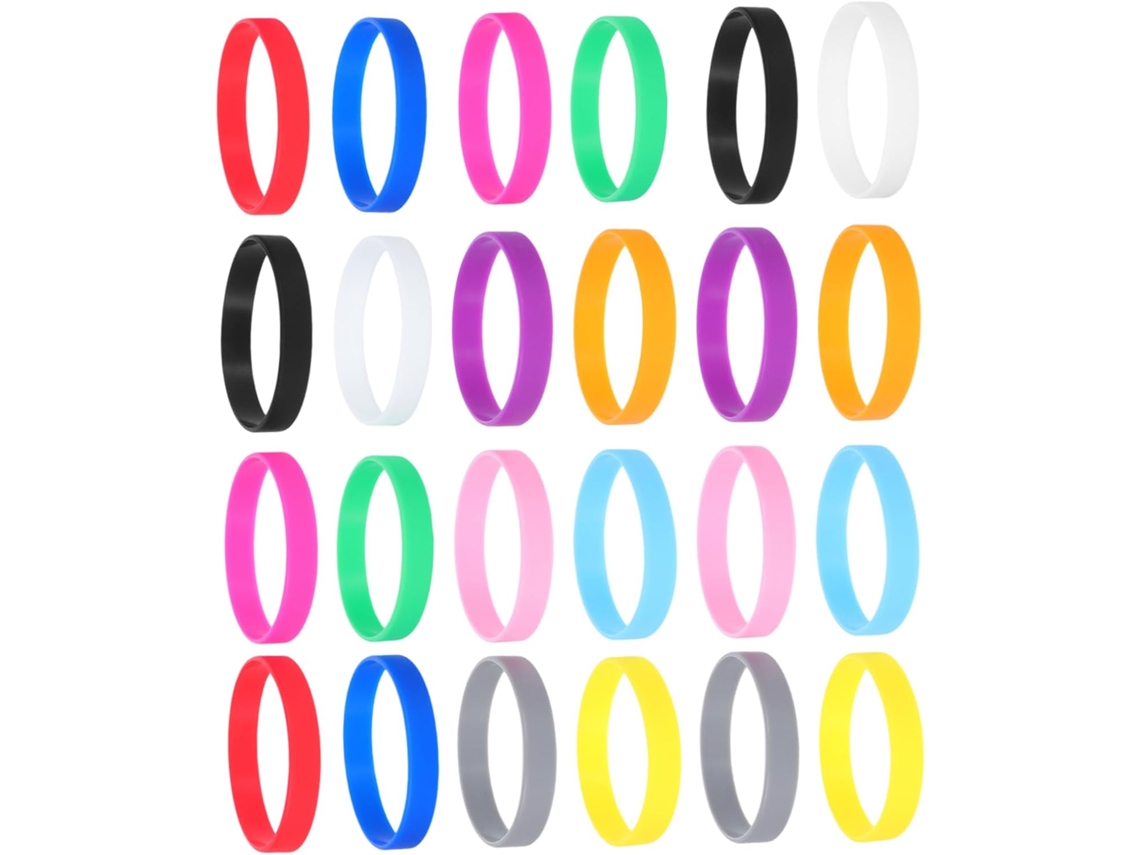 Conjunto De 24 Pulseiras De Silicone Sewacc, Confortáveis Para Festas, Atividades Ao Ar Livre E Mostra Pulseiras Bêbadas