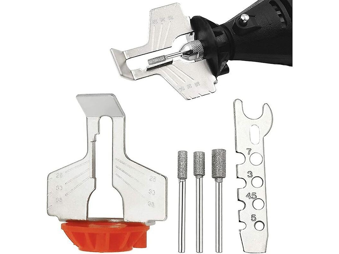 Kit De Afiado Para Cadena De Motosserra, Ferramenta Manual Com Pedras De Afiar E Chave, Resistente Ao Calor E De Alta Durabilidade