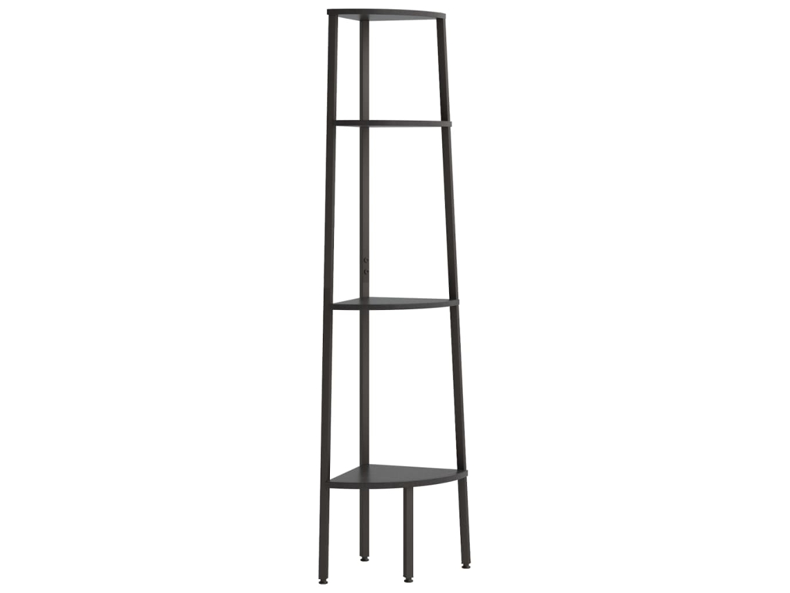 Corner Shelf, Corner Shelves Vidaxl Preto Madeira Processada (n/a)
