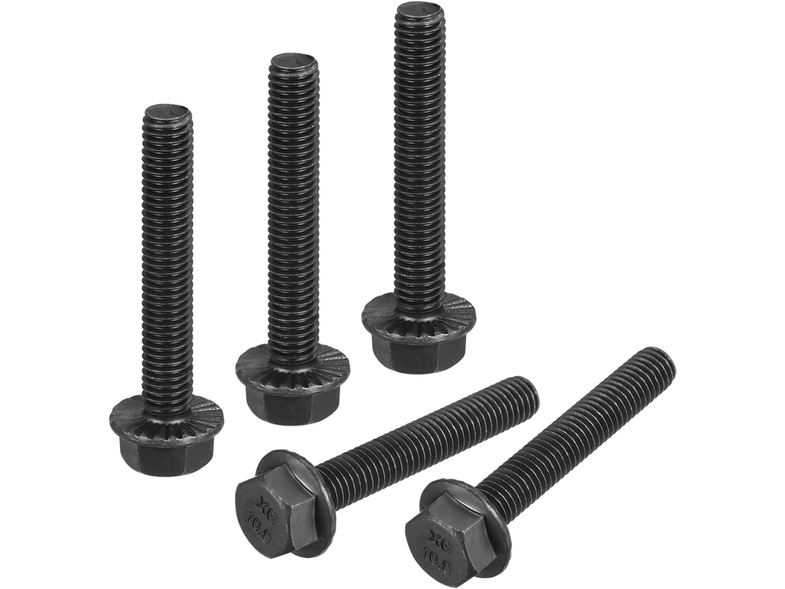 Parafusos Flangeados Sextavados Serrilhados M8x50mm Aço Grau 10.9 CHABERLU