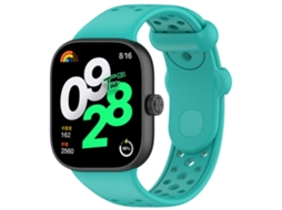 Bracelete Para Xiaomi Band 9 Pro / Redmi Watch 6 / 5 - Silicone Respirável Com Orifícios - Cor Sólida Verde-azulado