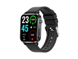 Smartwatch F100 Monitoramento de Pressão Arterial Oxigênio no Sangue e Glicose Preto GODTVAGT