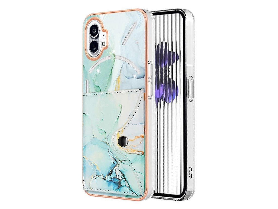 Capa Para Celular Nothing Phone 1 Com Compartimento Para Cartão E Estampa De Mármore Imd