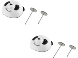 Conjunto de 2 Prendedores Lençol com Estampa Panda, Feitos Abs e Aço Inoxidável, Antiderrapantes CHABERLU