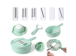 Picador De Vegetais, Picador De Alimentos 12 Em 1, Com Recipiente Picador De Vegetais, Bandolim Everley891