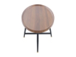 Mesa De Café Oval Nordica Madeira Rama Metal Ziwei Store