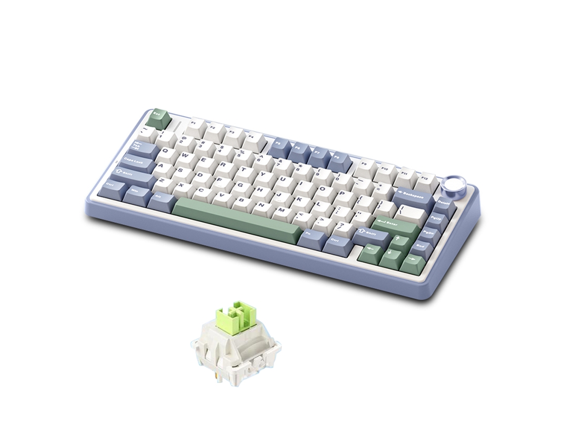 Teclado Mecânico Sem Fio Aula F75 Tri-modo 99 Teclas