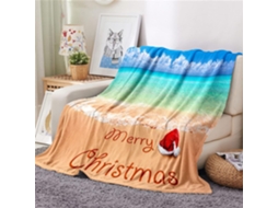 Manta de Flanela Fansu Estampa 3d Praia Colcha Microfibra Macia e Fofa para o Inverno Ideal Sofá Adequada Adul