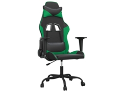 Cadeira de gaming VIDAXL Preto Couro Artificial (66x56x131 cm)