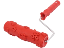 Rolo de Pintura com Cabo e Pincel para Decoração Teto Parede Estampa Floral 173t CHABERLU