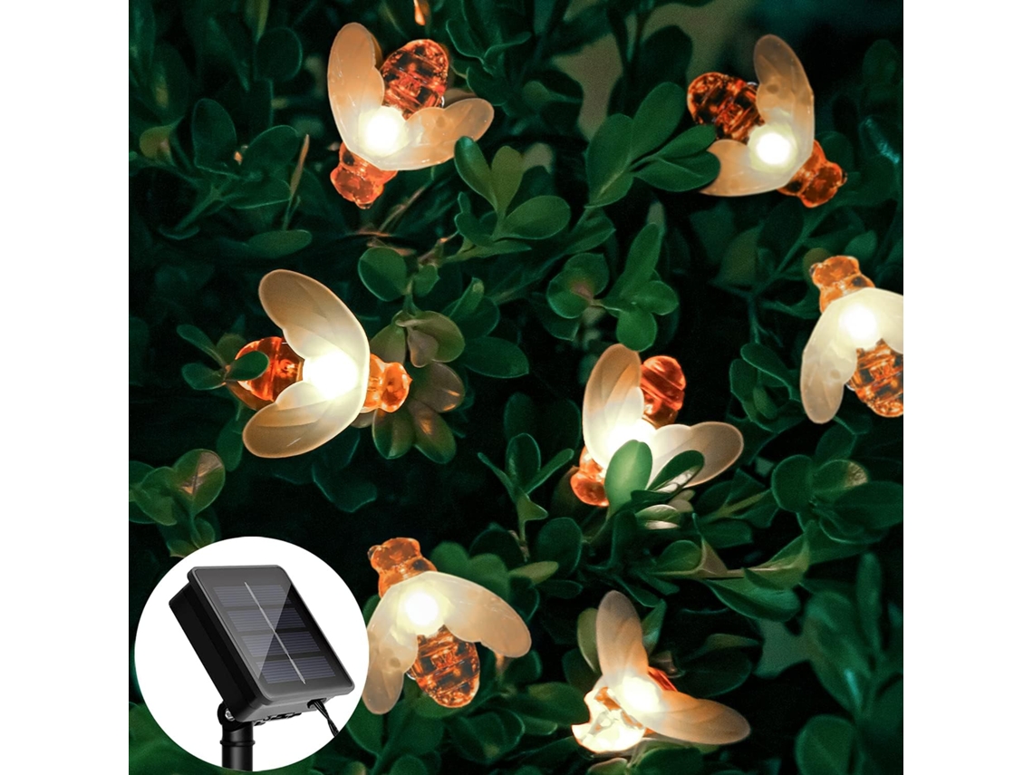 Cordão de luzes solares em formato de pinha AQUAFORGE