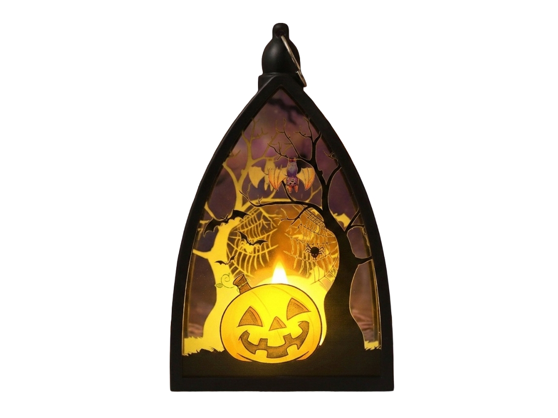 Laxiscreed Lanterna Eletrónica De Halloween Com Vela Led Para Decoração E Ambientação Assustadora