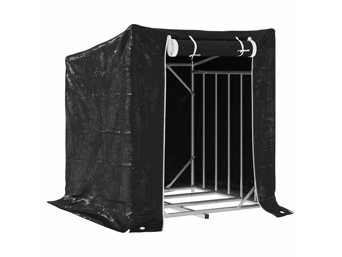 Maison Exclusive - Rack De Lenha Com Tampa De Chuva 101x61x110,5cm Aço Galvanizado