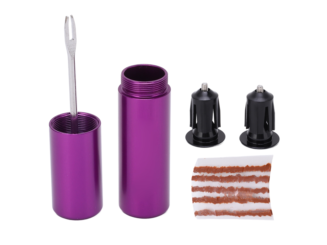 Kit Mali de reparo rápido de pneus sem câmara, para MTB e estrada, com ferramenta no punho