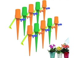 Botella de goteo, sistema de irrigação automática, 10 peças, com válvulas de controle para plantas | S/MARCA