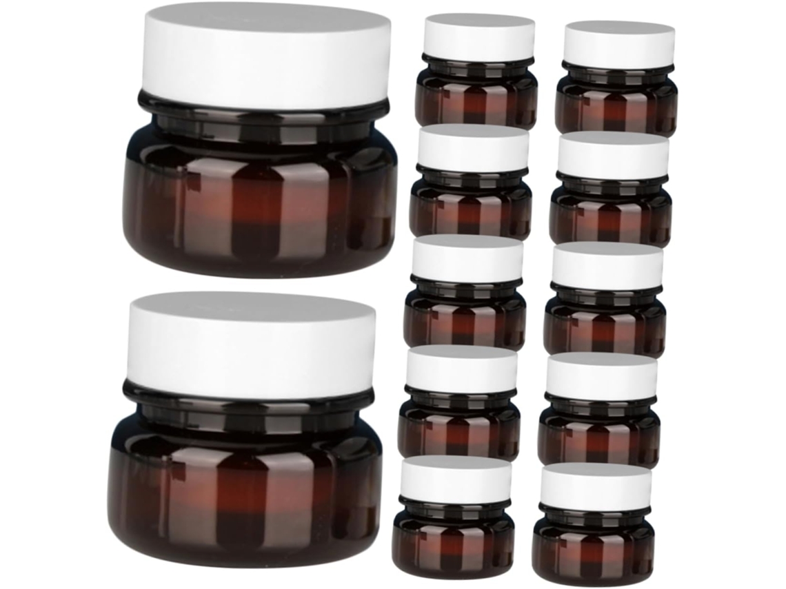 De 16 Pequenos Potes De Creme Vazios Com Tampas, Recipientes De Viagem Para Amostras.