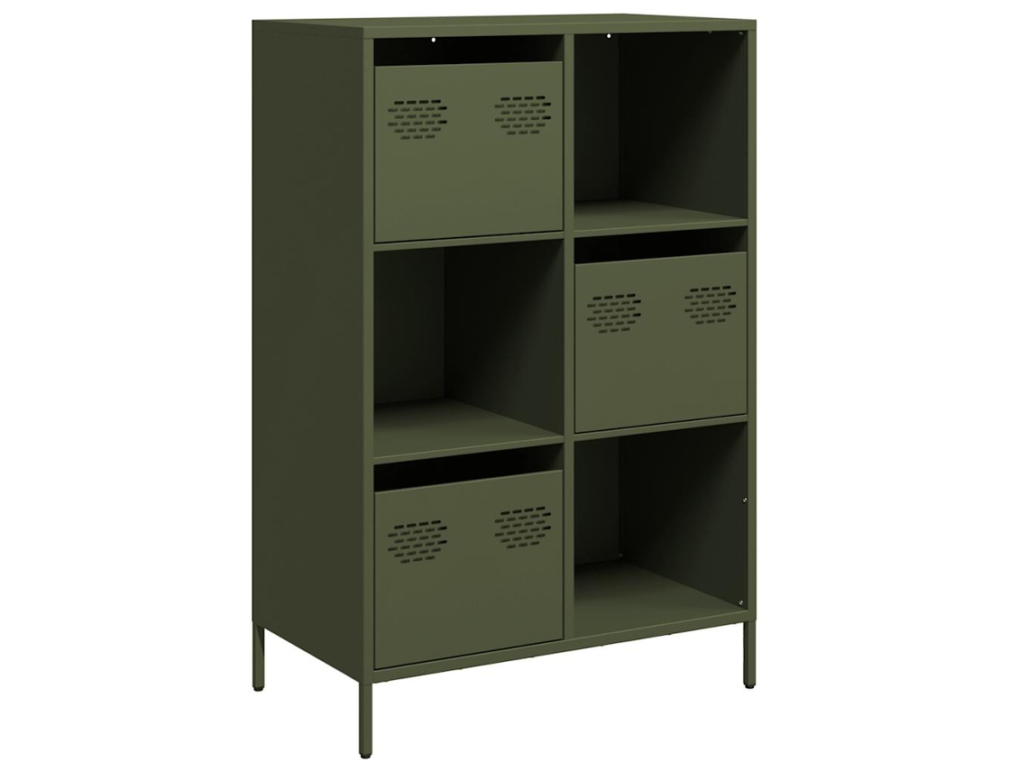Móvel Alto 68x39x103,5 Cm Aço Verde Azeitona MAISON EXCLUSIVE