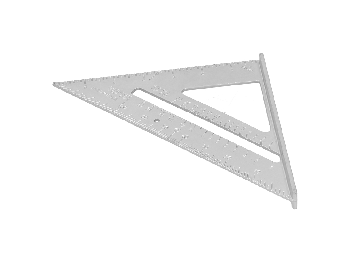 Laxiscreed Régua Triangular De Alumínio De 7'' Para Medições Exatas Com Leitura Fácil