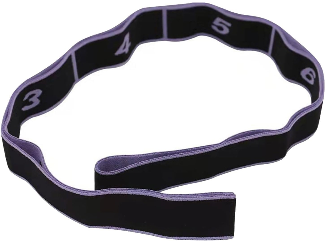 Faixa Elástica De Alongamento Com 8 Laços Resistência Para Exercícios Físicos, Yoga E Esportivo