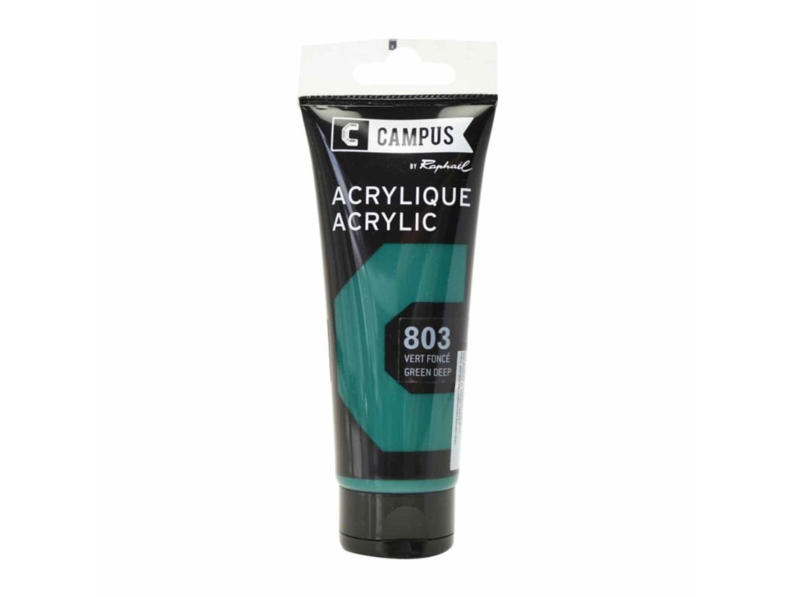 Tinta Acrílica CAMPUS (Verde Escuro N°803 - 100ml)