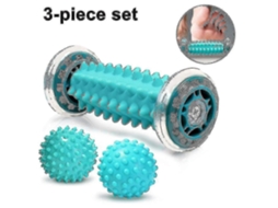 Rolo De Massagem Nos Pés E Jogo De Bola De Massagem Esperada Para Alívio Do Estresse, 3pcs