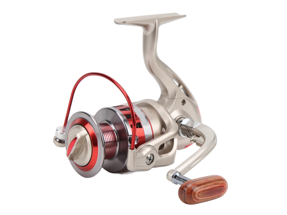 Carretel de Pesca Totalmente em Metal com Braço Oscilante Cnc, Carretel Giratório Durável para Uso Externo AQUAFORGE