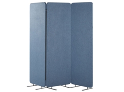 Biombo dobrável BELIANI Standi de Poliéster Azul 184x30x184