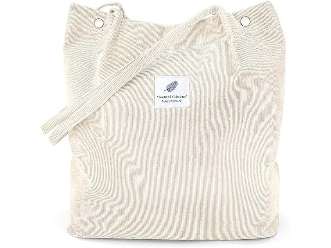 Bolsa feminina em bombazine, grande capacidade, reutilizável, com bolsa interna, bolsa de ombro para secadora de roupas.