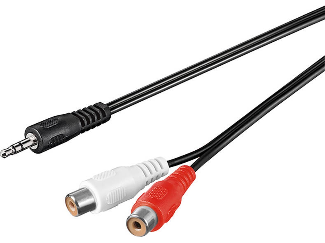 Cabo de Áudio GOOBAY (Jack 3.5mm - RCA - 1.5 m - Preto)