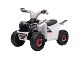 Quad Elétrico Infantil (2.5 Km/h, Frente e Ré, 18 36 Meses, Branco)
