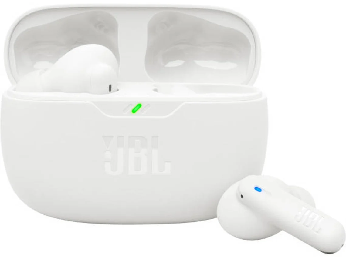 Auriculares Bluetooth True Wireless JBL WAVE BEAM 2 (In Ear - Microfone - Noise Cancelling - Branco)