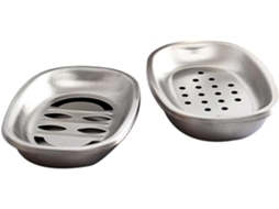 Saboneteira de Dupla Camada, 2 Peças. Aço Inoxidável com Drenagem Otimizada e Formato Oval, um CHABERLU