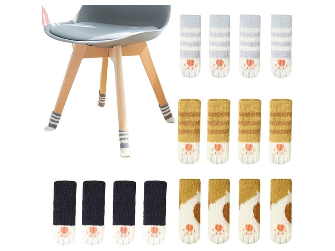 16 Fundas Para Patas De Silla Pata De Gato Elásticas Protectoras De Muebles Para Mesa Y Silla