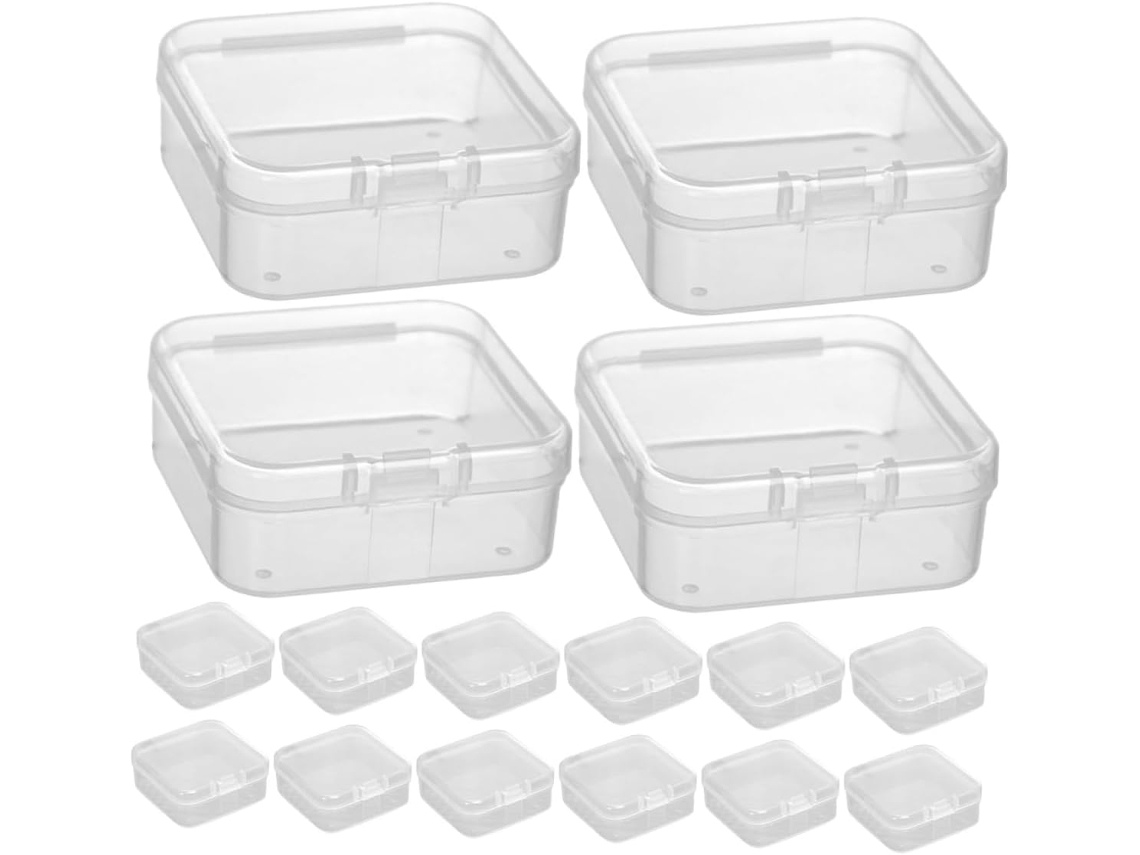 55 Caixas De Plástico Transparentes Empilháveis