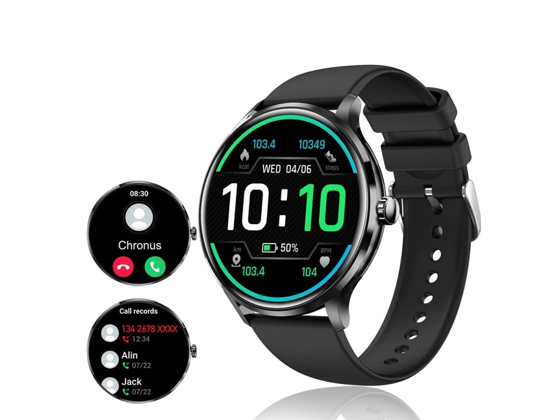 Smartwatch Qs80 1 39 Polegadas Bluetooth 5.2 Tft Full Touch Ip67 Iphone Android Preto YEMAESRE