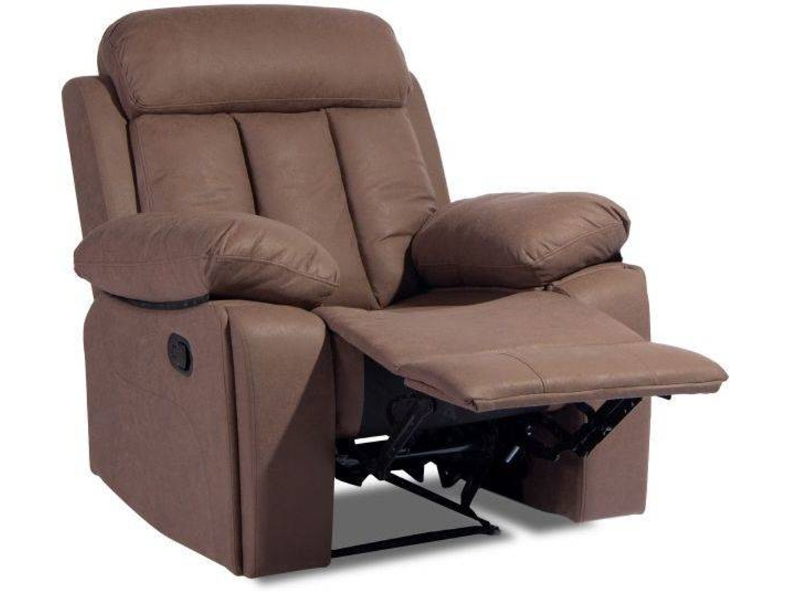 Poltrona Reclinável Relax DUEHOME (93 cm x 104 cm x 93/143 cm - Microfibra - Chocolate)