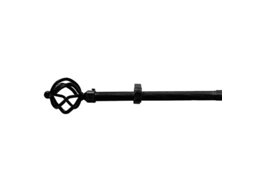 Varão Extensível Metálico Ø 19 mm Extensível 1.1 / 2.0 Metros Abacaxi Preto Sem Anéis RIEL CHYC