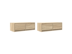 Tv Cabinet, Tv Cabinets Vidaxl Marrom Madeira Processada (80 X 31 X 25.5 Cm)