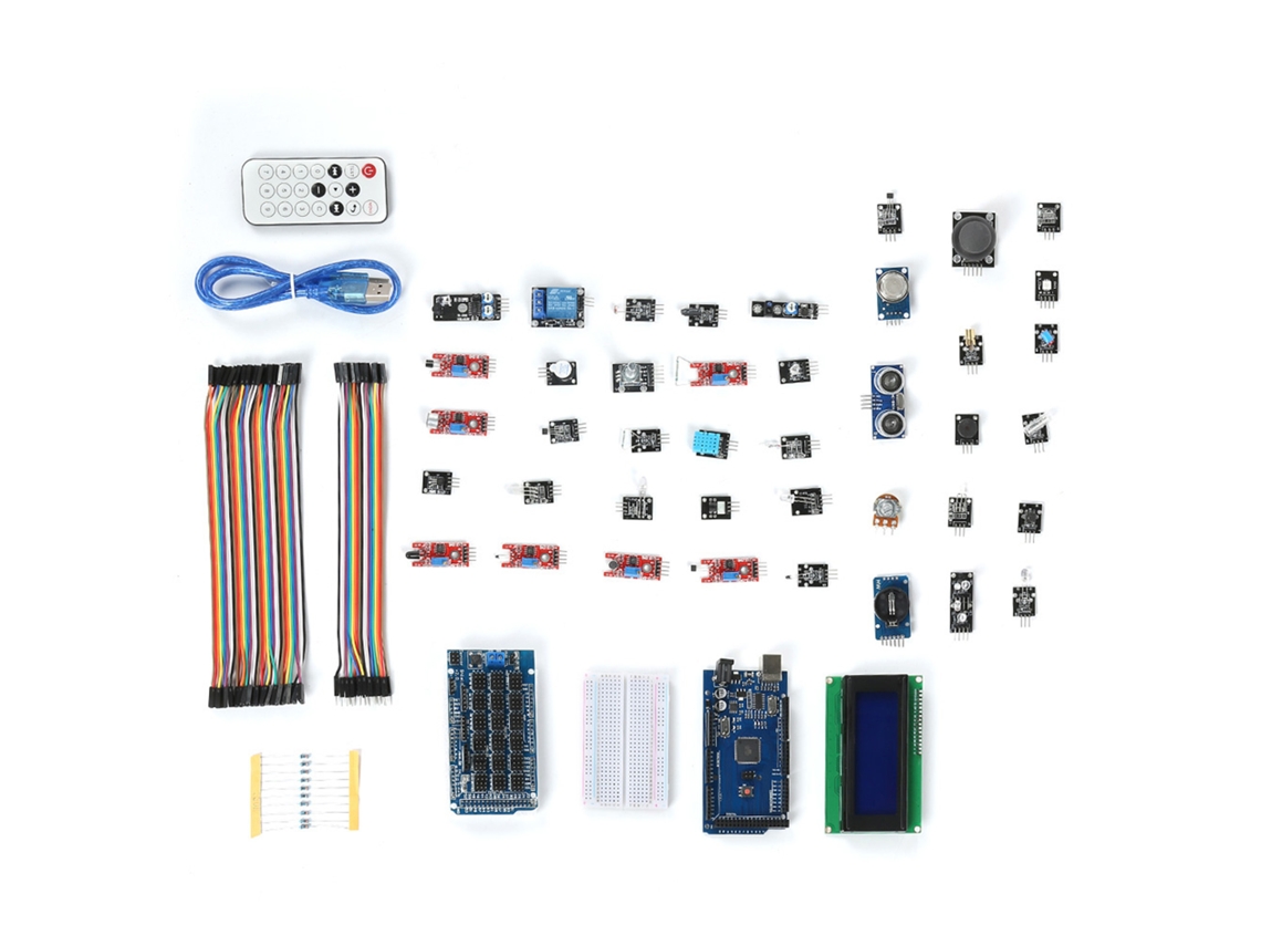 Kit De Sensores Laxiscreed Com 40 Peças, Comunicação Iic E Visor Lcd 20x4 Para Iniciação