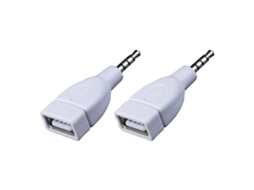 Adaptador de Áudio com Conectores Aux Macho 3,5 Mm para Usb 2.0 Fêmea, AQUAFORGE